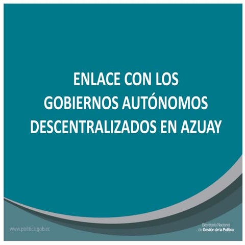 Presentacion gad comite de gestion zona 6