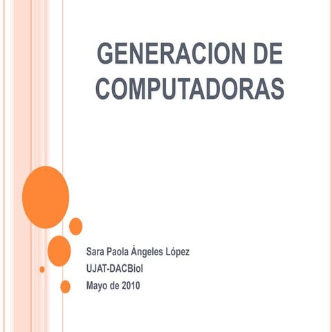 Presentacion generacion de computadoras