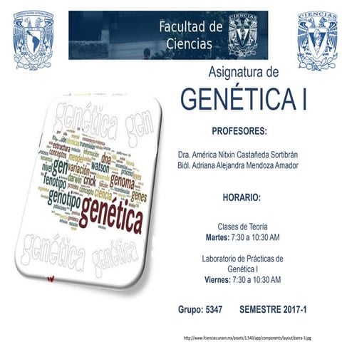 Presentacion genetica i_2017-1 (gpo 5347)