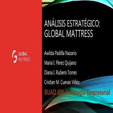 Presentacion  Global Mattress Mayo 2021