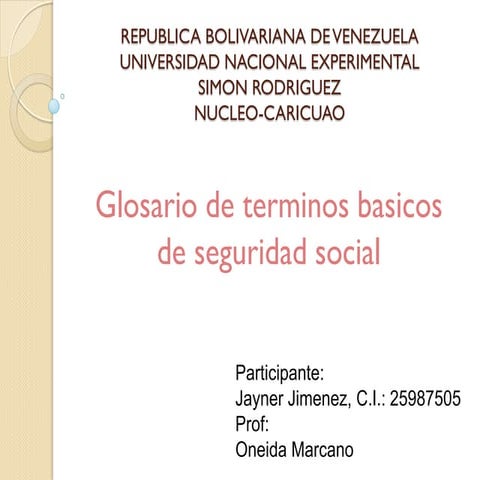 Presentacion glosario