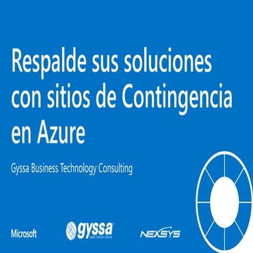 Quickway Sitios de Contingencia Gyssa y Azure