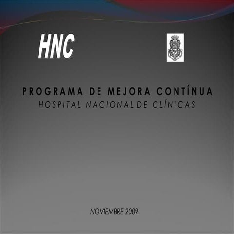 Presentación del Hospital Nacional de Clínicas