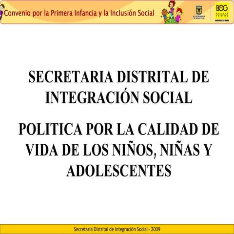 Presentacion Inclusion Social Secretaría de Integración Social