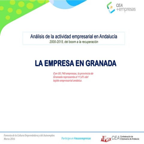 Análisis de la actividad empresarial en Andalucía - Granada