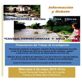 Presentación del Informe sobre Inun...