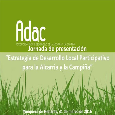 Presentación Estrategia Desarrollo Local Participativo