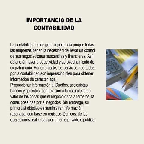 Importancia de la contabilidad