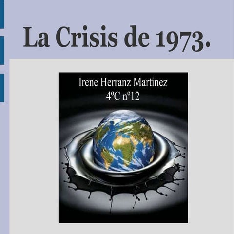 Exposición de la crisis del petroleo | PDF