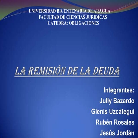 Presentacion la remisión de la deuda