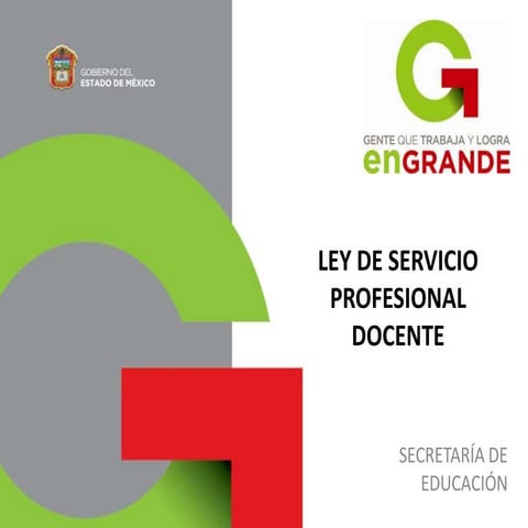Presentacion ley de servicio profesional docente 