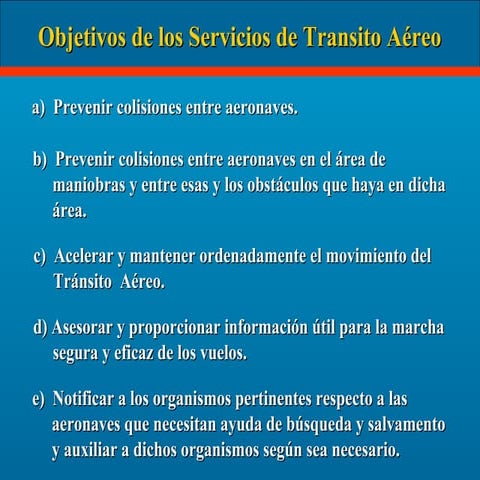 Presentacion Los Servicios De Transito Aereo