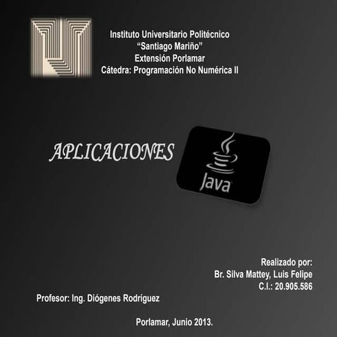 Presentacion luis silva aplicaciones java
