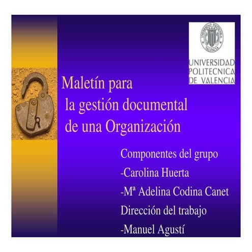 Presentacion maletin organizacion