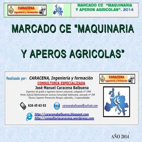 MARCADO CE "MAQUINARIA Y APEROS AGRICOLAS"
