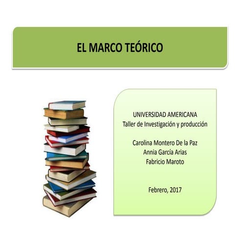 Presentacion marco teorico