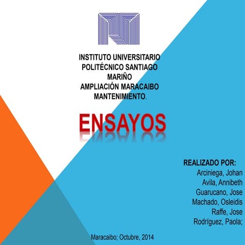 Presentacion ensayo para suelos