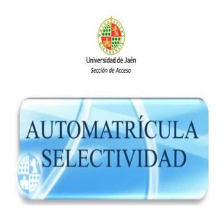 Presentacion matricula selectividad