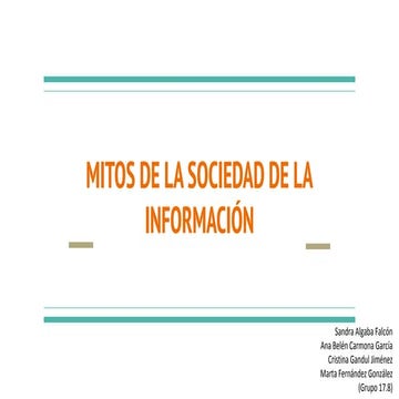 Presentación sobre los mitos de la Sociedad de Información