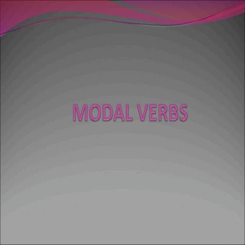 Presentacion modal verbs