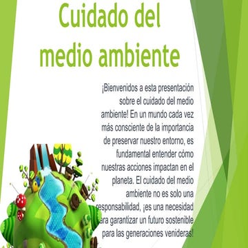 PRESENTACION DE MEDIO AMBIENTE Y COMO CUIDARLO | PPTX
