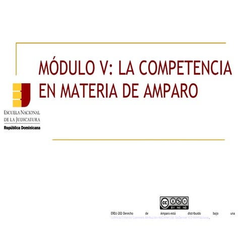 ENJ-100 La Competencia en Materia de Amparo | PPT