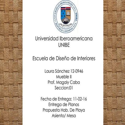 Laura Sanchez 12-0946 Mueble playa