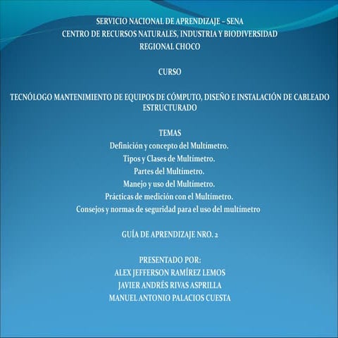 Presentacion multimetro