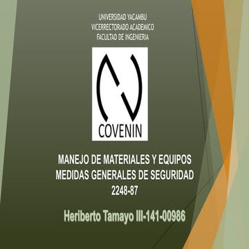 Presentacion Norma Covenin - 2248-87