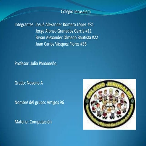 Presentacion noveno informatica