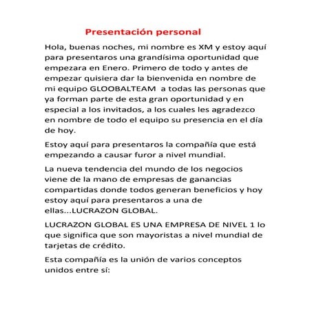 Presentacion online lucrazon a boa