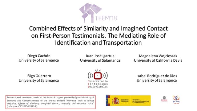 Combined Effects of Similarity and Imagined Contact on First-Person Testimoni...