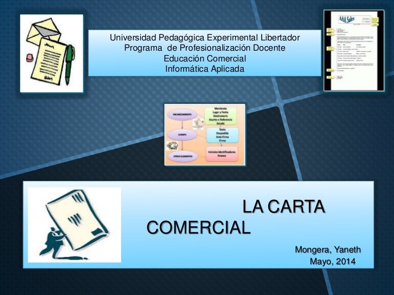 La Carta Comercial. Características. Estructura.