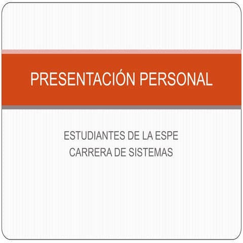 Presentacion    Personal