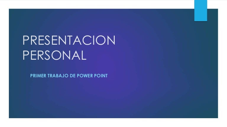 Presentacion personal