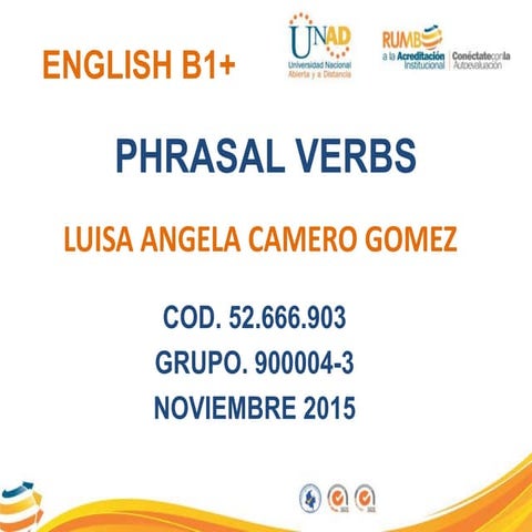 Presentacion phrasal verbs a. camero