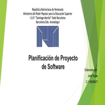Presentacion planificación de proyecto de software