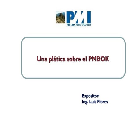 Presentación PMI | PPTX