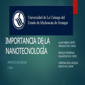Importancia de la Nanotecnología