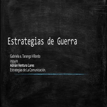 Estrategias de Guerra
