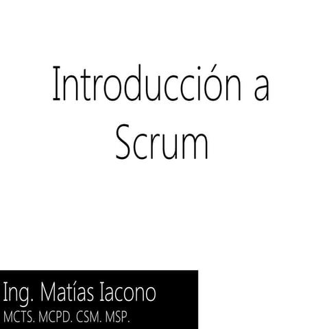 Introducción a Scrum