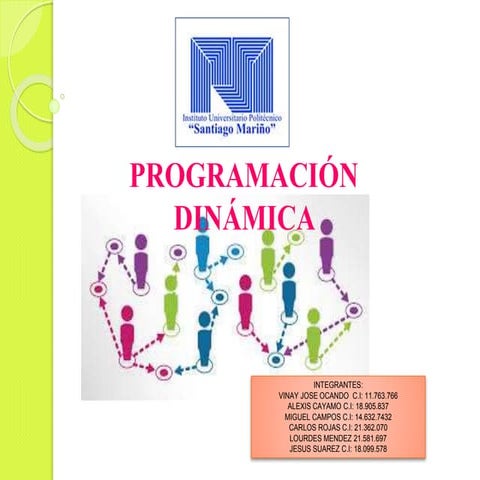 Presentacion programacion dinamica