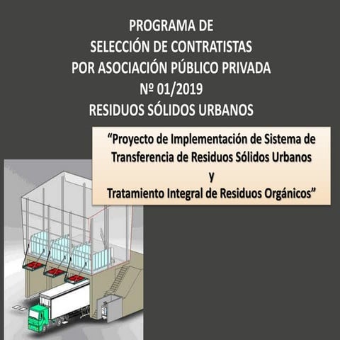 Presentación programa para estación de transferencia y tratamiento fracción orgánica 12 - 08 -19