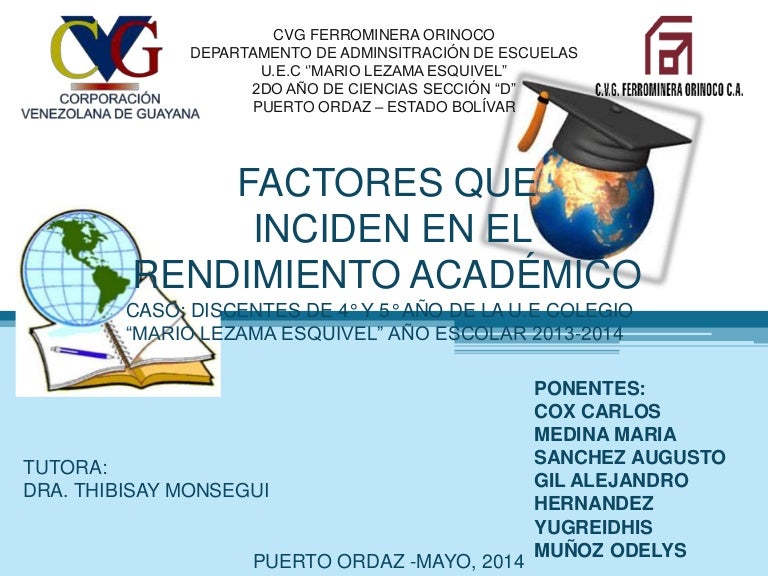 Factores que inciden en el rendimiento académico (proyecto)