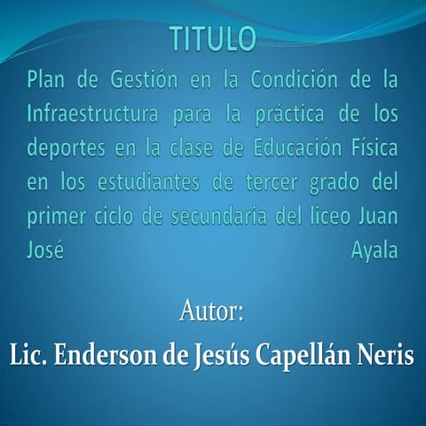 Presentacion proyecto de tesis maestria