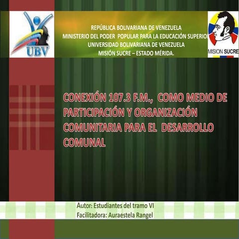 EXPO PROYECTO COMUNICACIÓN SOCIAL UBV