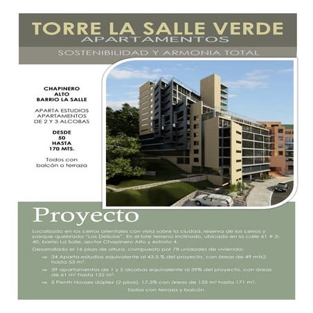 Presentacion proyecto torre la salle verde