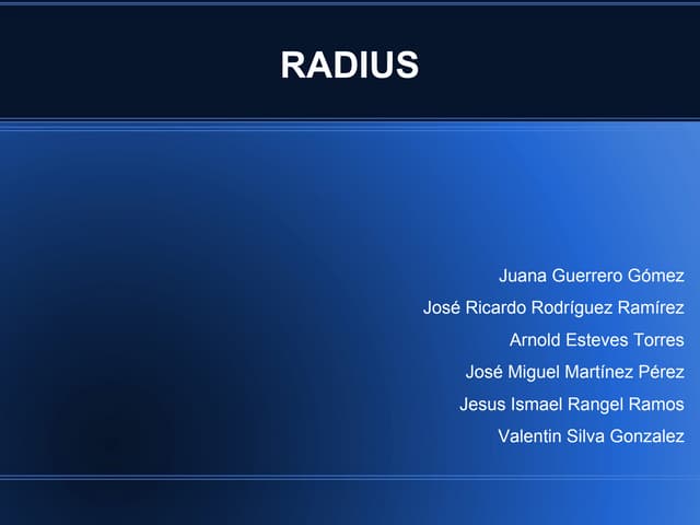 Presentacion radius