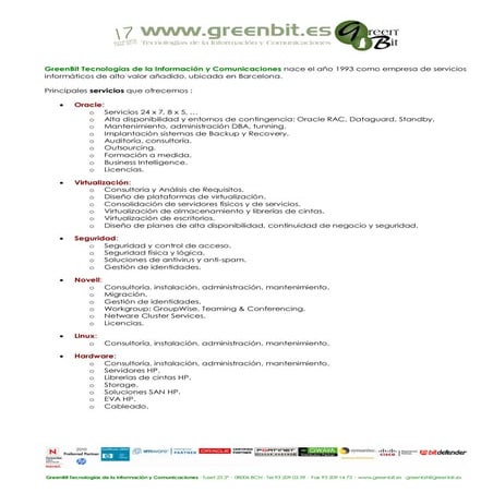 Presentacion Greenbit Tecnologias De La Informacion