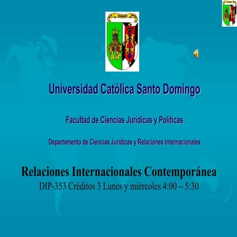 Presentacion relaciones internacionales contemporaneas version enero 2020
